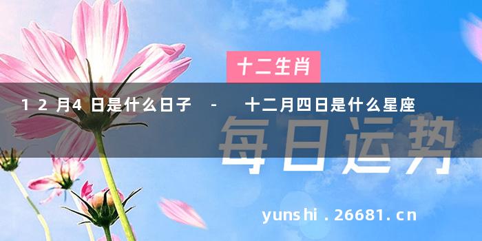 12月4日是什么日子 - 十二月四日是什么星座